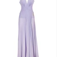 Abito lungo scolo a V