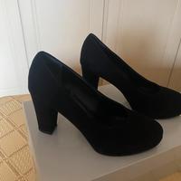 Scarpe camoscio nero