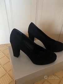 Scarpe camoscio nero