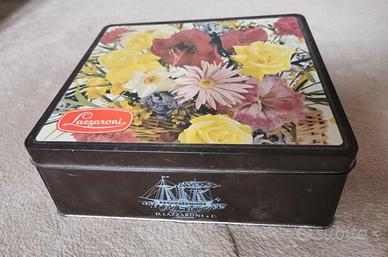 Scatola  di latta vintage biscotti Lazzaroni