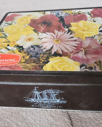 Scatola  di latta vintage biscotti Lazzaroni