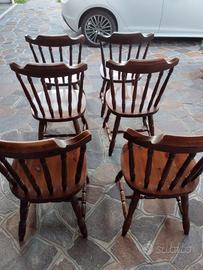 6 sedie in legno