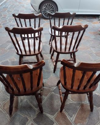 6 sedie in legno