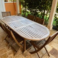 Set tavolo con sedie da giardino