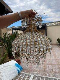 Lampadario vintage cristallo