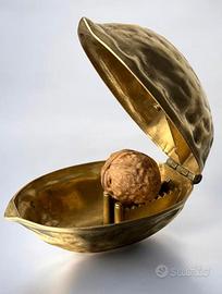Vintage Designe 60 70 SCHIACCIANOCE bronzo natale