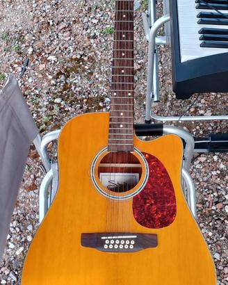Chitarra acustica 12 corde elettrificata