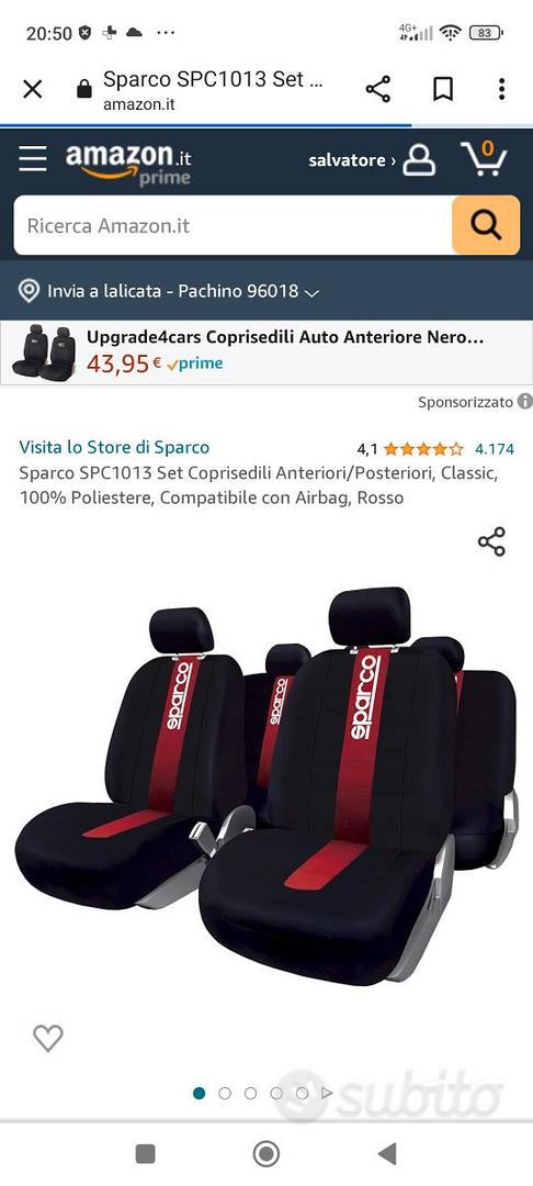 Sparco Coprisedili - Accessori Auto In vendita a Novara