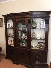 vetrina legno massello