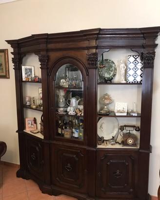 vetrina legno massello
