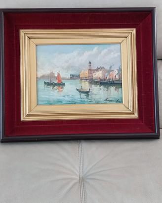 Quadro antico olio su tavola