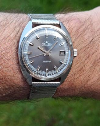 Orologio Vintage Mondia Orbitron Automatico Grigio