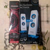 Tappetino mouse + casse computer