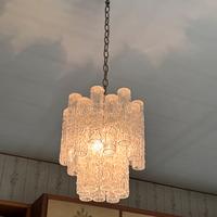Lampadario vintage anni 60 in vetro di murano
