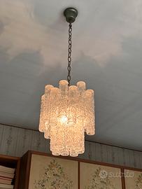 Lampadario vintage anni 60 in vetro di murano