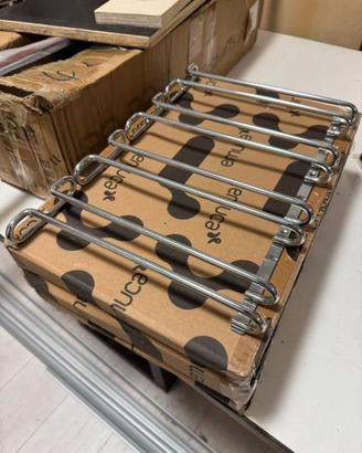 Portabicchieri da vino sospeso in acciaio inox