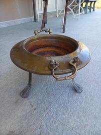 Braciere d'epoca in ottone