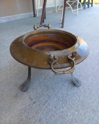 Braciere d'epoca in ottone