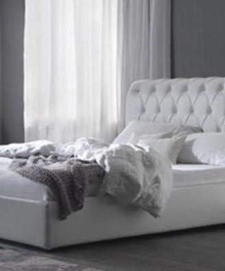 Letto matrimoniale contenitore stile Chesterfield