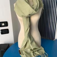 Pashmina lana e angora verde chiaro Sete di Jaipur