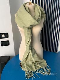 Pashmina lana e angora verde chiaro Sete di Jaipur