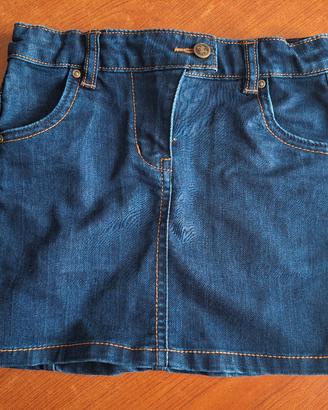 Gonna in jeans/denim lavaggio scuro Dpam nuova