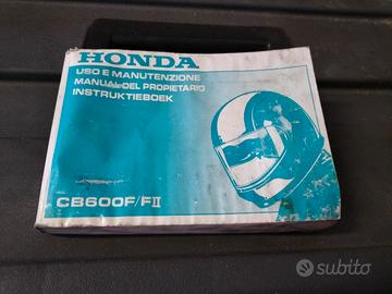 libretto uso e manutenzione Honda Hornet 