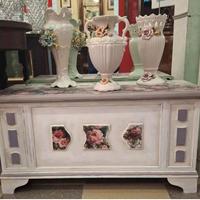 cassapanca vintage anni 50 stile shabby 