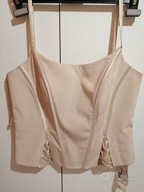 Bustino stecche tg 48-50 beige Bagatelle cerniera