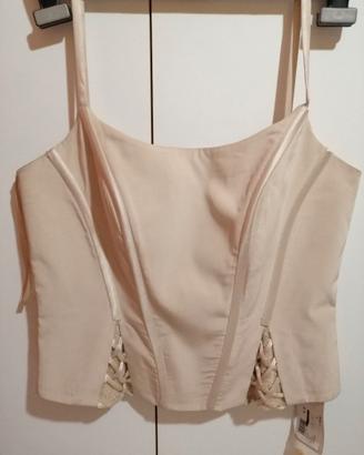 Bustino stecche tg 48-50 beige Bagatelle cerniera