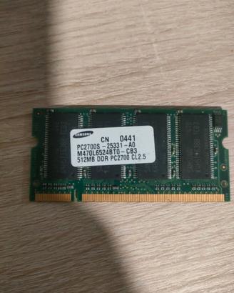 RAM Notebook  Samsung pc2700 512 Mb DDR