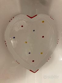 Vitali Deruta - piatto a cuore con coccinelle