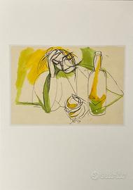 Renato Guttuso “Donna con bicchiere”