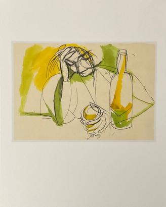 Renato Guttuso “Donna con bicchiere”