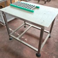 tavolo in teflon con rulliera usato