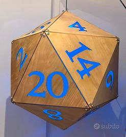 Lampadario dado da 20 D20 artigianale 65cm