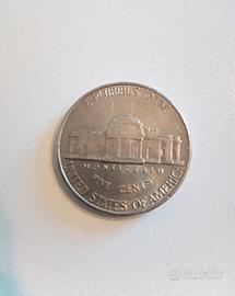 Moneta Americana 5 Centesimi 1998. Monticello