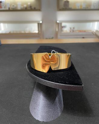 Bracciale Rigido Manchette in Acciaio Dorato - Des