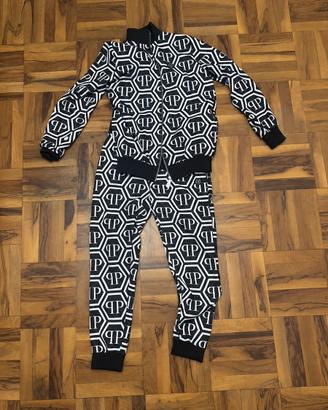 Philipp Plein PP Hexagon Taglia M Uomo Nera/Bianca