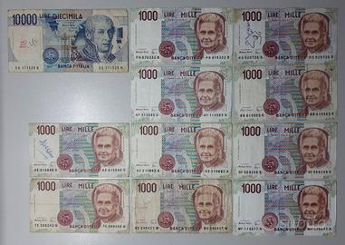 Banconote Lire italiane originali