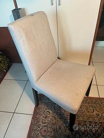 4 Sedie tela beige tipo bergman IKEA
