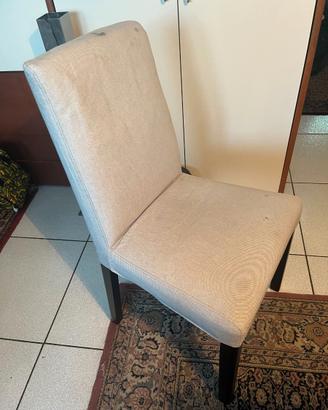 4 Sedie tela beige tipo bergman IKEA