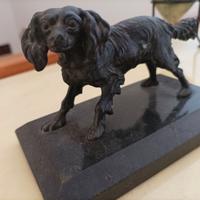 Bronzo scultura cane da caccia
