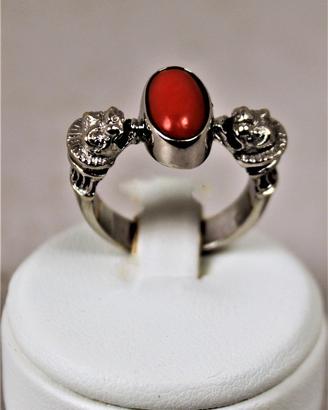 Anello in oro bianco 750 " Art Decò "