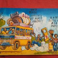 Tipico quadretto africano ad olio