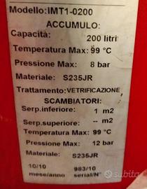 BOLLITORE SOLARE DA 200 LITRI SMONTATO FUNZIONANTE