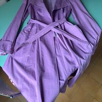 Trench Castellani rosa antico in cotone