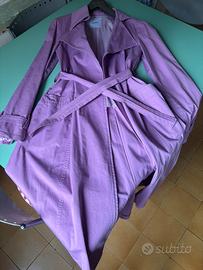 Trench Castellani rosa antico in cotone