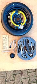 ruotino 125/70 r16 vw audi kit attrezzi 