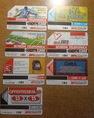 Lotto di schede telefoniche Vintage 